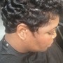 Finger Wave on chemical treated hair