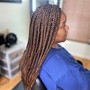 Small mid back Goddess Braids