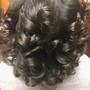 Partial Relaxer w/ shampoo and style