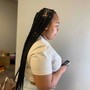 Medium Knotless Box Braids Waist/Butt Length