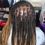 Extra small Knotless  Goddess Braids (mid back)