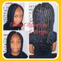 Smedium Bohemian knotless bob