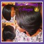 Smedium Bohemian knotless bob