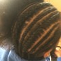 French Braids with natural hair