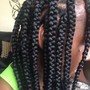 Box braids, Medium knotless and Micros