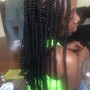 Box braids, Medium knotless and Micros