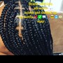 Box braids, Medium knotless and Micros