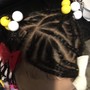 Kids X-Large and large knotless braids hair included