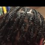 Kids X-Large and large knotless braids hair included