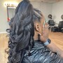 Half up half down sew-in