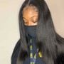 Closure sew in touch up