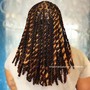 TWO STRAND/ DOUBLE TWIST- loc maintenance INCLUDES WASH AND RETWIST