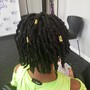 Natural two strand Twists/ finger curls, coils