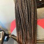 Large bohemian knotless braids(mid back length)