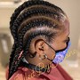 2 Feed-in Braids (Cornrows)