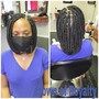 Retouch  2 rows box braids front of head