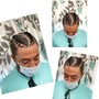 Men Cornrows on 1/2 shaved head !