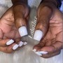 Acrylic Pedicure - Simple French Tip