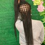 Straight back braids with extensions