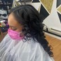 Updo Natural style, with flat twist/braids.