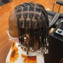 Kid's Braids half up/ down style individuals in the back