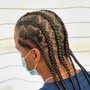 Men Cornrows on 1/2 shaved head !