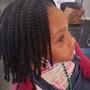 Kids traditional loc- retwist with design