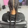 Criss-Cross Smedium Midback Braids