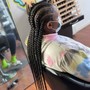 2 waist length cornrows