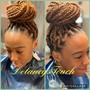 Medium Knotless Braids Incl Hair ($25 Nonrefundable deposit due at booking $Delancystouch )