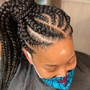 Feed ins Braids “2” (No ponytail) refer to ponytail section