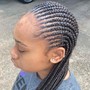 Small feed in braids