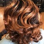 Blow Dry,  Silk Press or Hot Curl (thick-short)