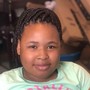 Kids Knotless braids w/beads  (no weave)