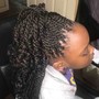 Kids Knotless braids w/beads  (no weave)