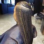 Include hair on feed in/knotless braids