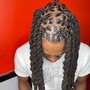 Locs retwist with style/Acv detox /hot oil treatment