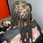 Locs retwist with style/Acv detox /hot oil treatment