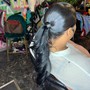 Hand curls $15 Blow out/silk wrap with track adds ($20 extra scalp therapy treatment)