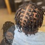 Full Head Retwist Mid Back W/ Ropes