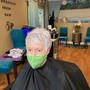 Woman's short haircut