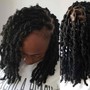 HALF KNOTLESS HALF FEED IN BRAIDS