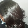 Shampoo/detangle and blow dry only