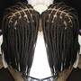 Medium butterfly  locs- shoulder length