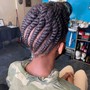 Medium Natural hair Individual Braids