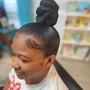 Natural ponytail Updo