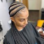 Rubber Band method with Knotless Box Braids