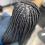 Rubber Band method with Knotless Box Braids