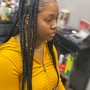 Rubber Band method with Knotless Box Braids