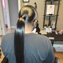 Pony tail/ Natural updo